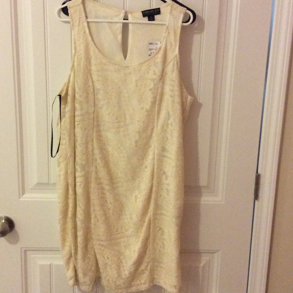 NWT F21 Cream Lace Dress! 3x!